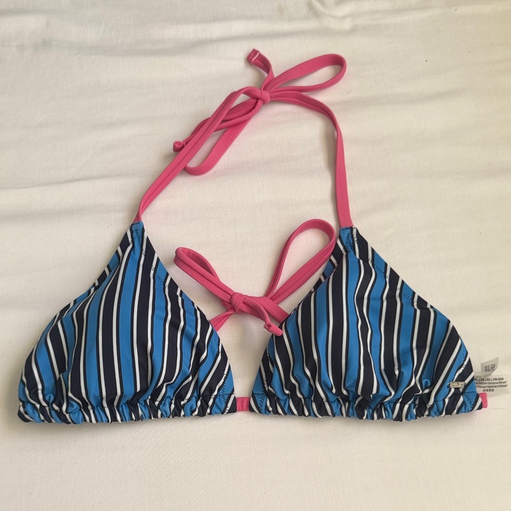PINK Victoria's Secret Navy and Pink Bikini Top